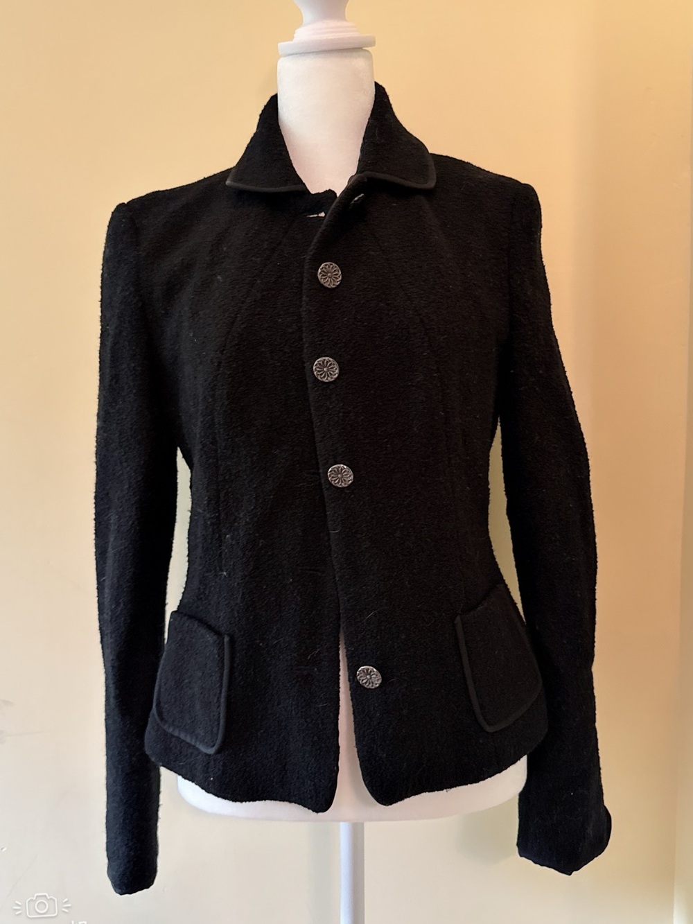 Tahari Pink Bouclé Jacket Blazer – Tailored Button Front